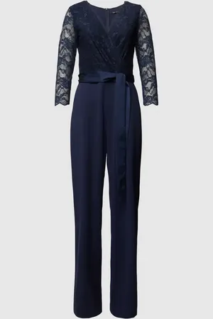 Swing Jumpsuit mit Spitzenbesatz in , Größe 34
