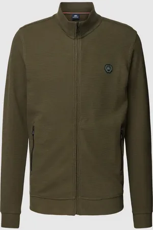 Lerros Sweatjacke mit Reißverschlusstaschen im unifarbenen Design in , Größe M