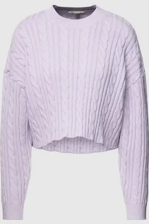 TOM TAILOR Cropped Strickpullover mit Zopfmuster in , Größe L/XL