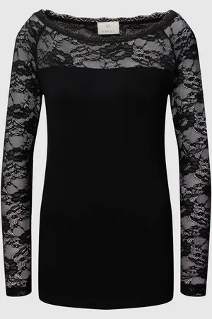 Kaffe Longsleeve mit Spitzeneinsatz Modell 