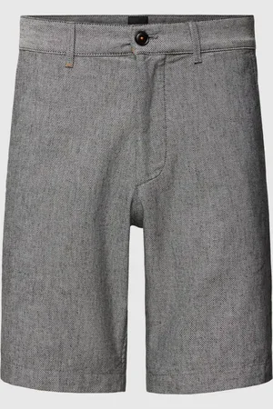 HUGO BOSS Slim Fit Bermudas mit Strukturmuster in , Größe 34