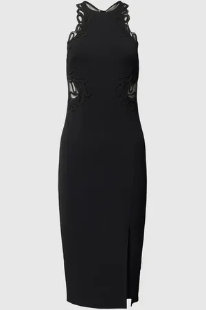 Lipsy London Knielanges Cocktailkleid mit Spitzenbesatz in , Größe 42