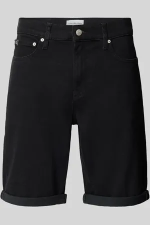 Calvin Klein Slim Fit Jeansshorts mit Label-Detail in , Größe 30