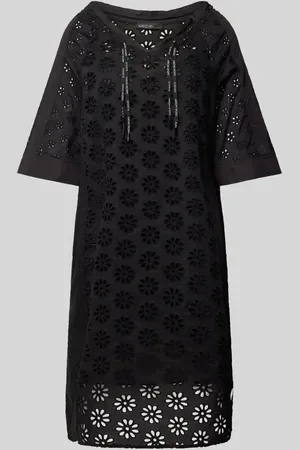 Marc Cain Knielanges Kleid mit Lochstickerei in , Größe 34