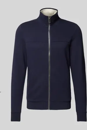 TOM TAILOR Sweatjacke in unifarbenem Design mit Reißverschluss in , Größe S