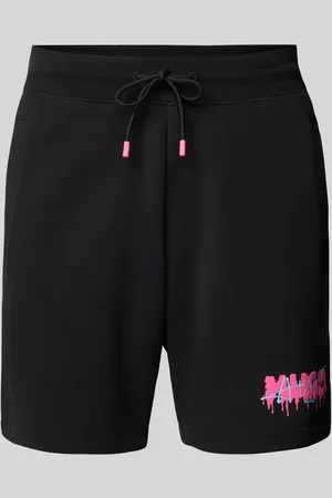 HUGO BOSS Regular Fit Sweatshorts mit Label-Print Modell 