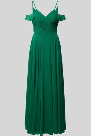 Mascara Maxikleid im unifarbenen Design mit Raffungen in , Größe 32