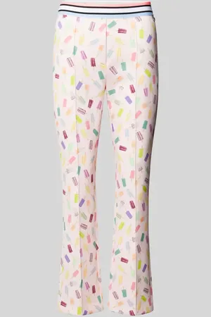 Marc Cain Hose mit Allover-Muster und elastischem Bund in , Größe 34