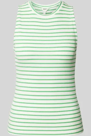 Object Tanktop mit Viskose-Anteil und Streifenmuster Modell 