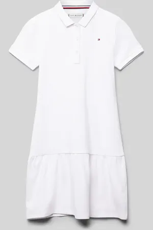 Tommy Hilfiger Leicht ausgestelltes Kleid mit Logo-Stitching Modell 