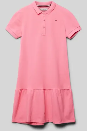Tommy Hilfiger Leicht ausgestelltes Kleid mit Logo-Stitching Modell 