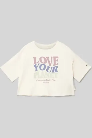 Champion Cropped T-Shirt mit Motiv-Print in , Größe 140