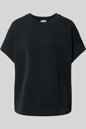 QS by s.Oliver T-Shirt in unifarbenem Design mit Rundhalsausschnitt in , Größe 34