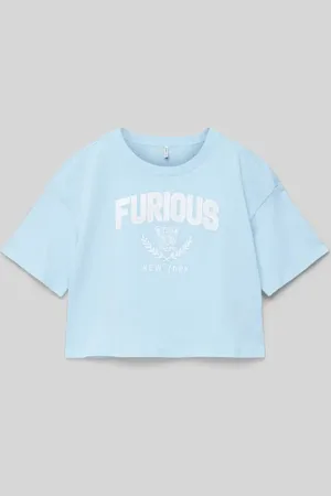 ONLY Cropped T-Shirt mit Motiv-Print Modell 