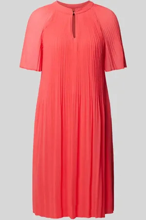 Comma, Knielanges Kleid aus Viskose mit Schlüsselloch-Ausschnitt in , Größe 36