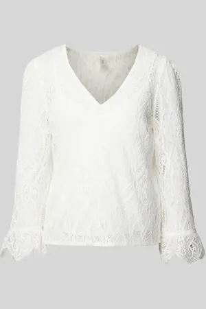 Y.A.S Bluse mit Spitzenbesatz und V-Ausschnitt in , Größe S
