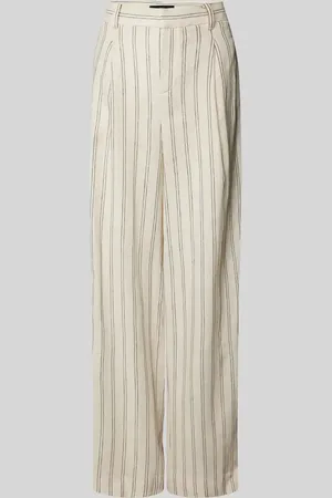 MANGO Flared Leinenhose mit Streifenmuster in , Größe 38