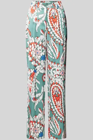 QS by s.Oliver Regular Fit Stoffhose mit Allover-Print in , Größe 42
