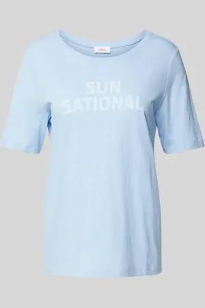 QS by s.Oliver T-Shirt mit Statement-Print in , Größe 34