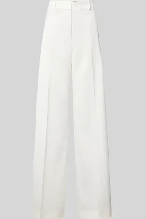 HUGO BOSS Wide Leg Stoffhose mit Bügelfalten Modell 