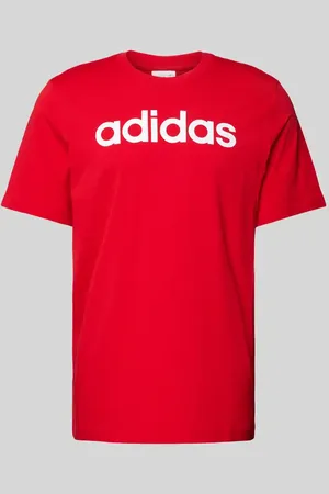 adidas T-Shirt mit Label-Print und Rundhalsausschnitt in , Größe S