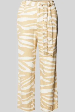 QS by s.Oliver Wide Leg Leinenhose mit verkürztem Schnitt in , Größe 38