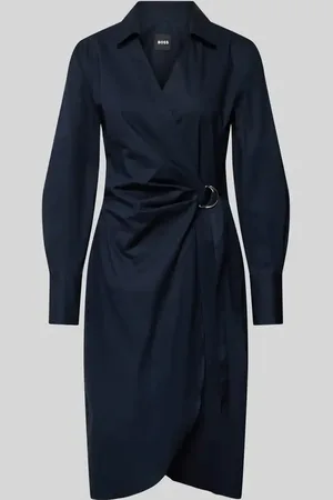 HUGO BOSS Midikleid mit Umlegekragen Modell 