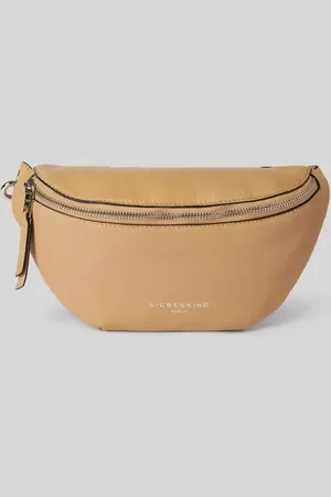 liebeskind Lederbauchtasche mit Label-Print Modell 