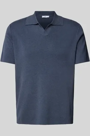 MANGO Regular Fit Poloshirt mit V-Ausschnitt in , Größe S