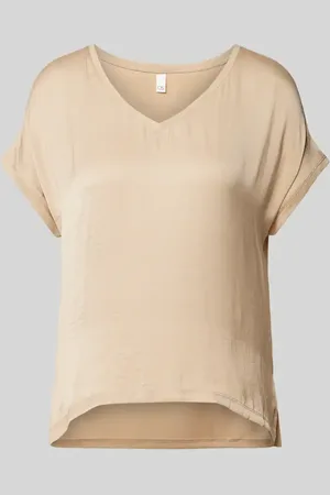 QS by s.Oliver T-Shirt mit abgerundetem V-Ausschnitt in , Größe XS