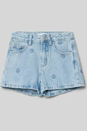 MANGO Regular Fit Jeansshorts mit Motiv-Stitching Modell 