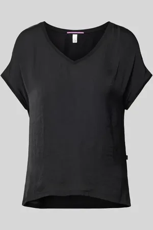 QS by s.Oliver T-Shirt mit abgerundetem V-Ausschnitt in , Größe XS