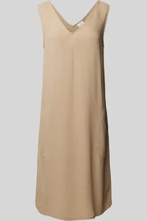 Kaffe Minikleid mit Eingrifftaschen Modell 