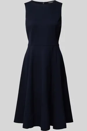 Ralph Lauren Knielanges Kleid mit Rundhalsausschnitt Modell 
