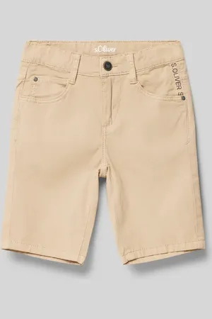 QS by s.Oliver Slim Fit Bermudas mit Label-Schriftzug Modell 
