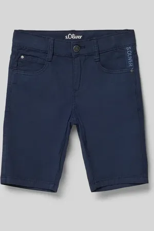 QS by s.Oliver Slim Fit Bermudas mit Label-Schriftzug Modell 