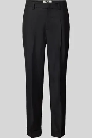 Oui Straight Leg Anzughose mit Bundfalten in , Größe 40