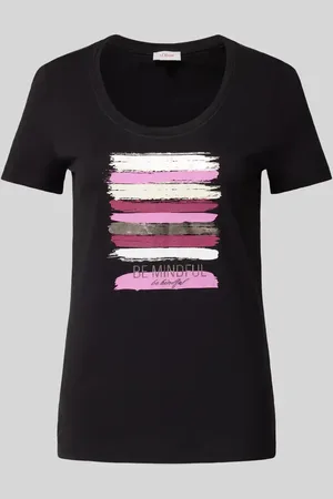 QS by s.Oliver T-Shirt mit Statement-Print in , Größe 34