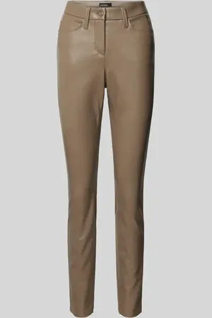 Cambio Slim Fit Hose in Leder-Optik Modell 