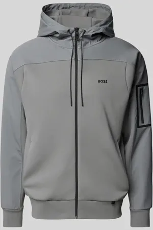 HUGO BOSS Sweatjacke mit Label-Detail Modell 