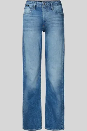 HUGO BOSS Straight Leg Jeans mit Label-Detail Modell 