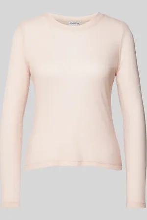 Jake*s Longsleeve mit geripptem Rundhalsausschnitt in , Größe S