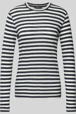 Windsor Longsleeve mit geripptem Rundhalsausschnitt in , Größe 42