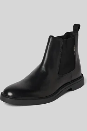 HUGO BOSS Boots aus Leder-Textil-Mix mit elastischen Einsätzen in , Größe 40