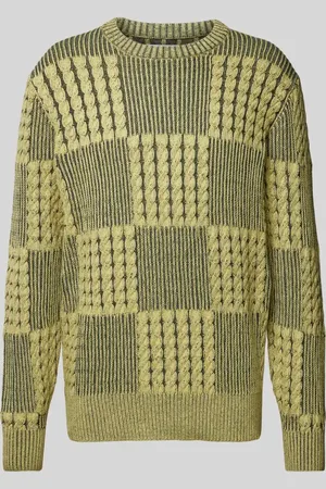 Jake*s Strickpullover mit gerippten Abschlüssen in , Größe M