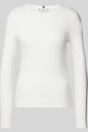Tommy Hilfiger Longsleeve mit Lochstickerei und Logo-Stitching in , Größe XS