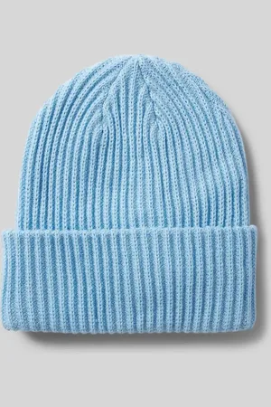 Pieces® Beanie mit breitem Umschlag aus Rippstrick in , Größe 1