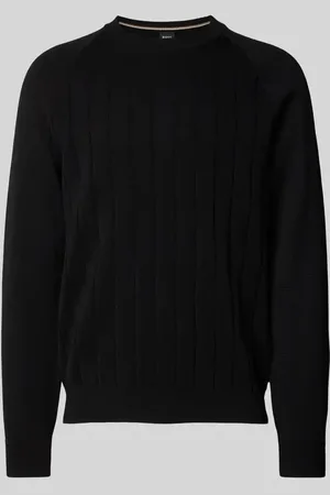 HUGO BOSS Strickpullover aus Schurwoll-Mix Modell 