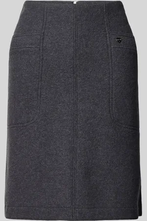 Marc Cain Knielanger Rock mit Eingrifftaschen und Label-Detail in , Größe 34