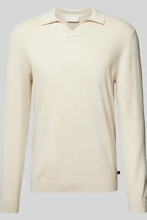 TOM TAILOR Pullover aus Baumwoll-Kaschmir-Mix mit Polokragen in , Größe XL